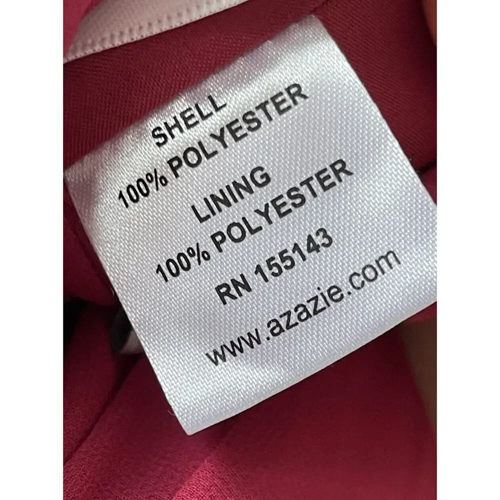 AZAZIE EMMY Flowy Pleated Chiffon Dress Women Size A6 Burgundy Midi $80 NWT​​​ - Picture 10 of 10